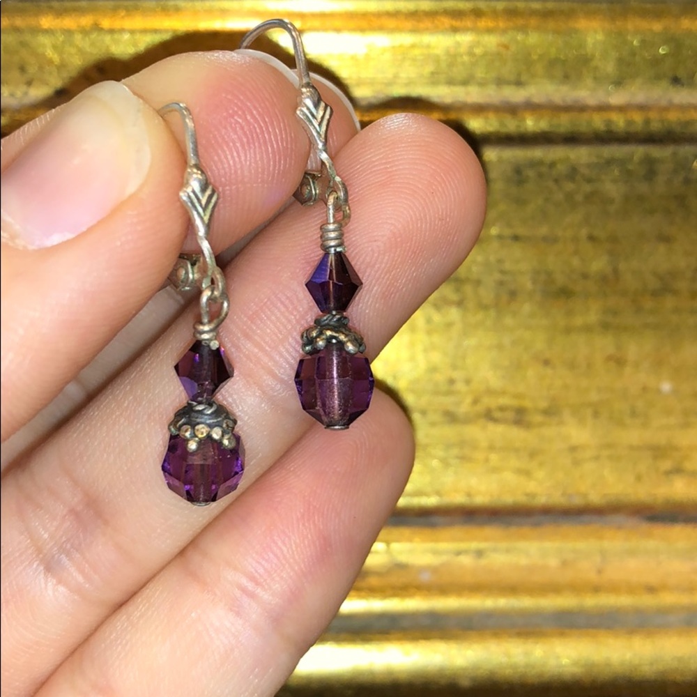 🌀Purple Gem Earrings
